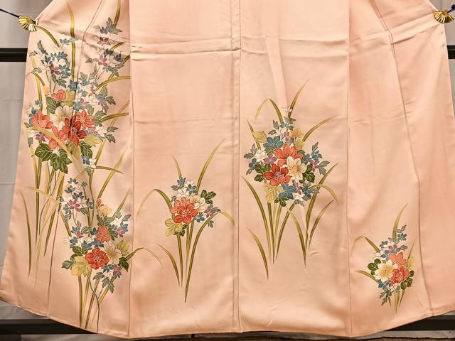 平和屋着物■訪問着 刺繍 草花文 暈し染め 金彩 正絹 逸品 BAAW2368yc