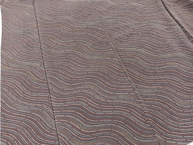 平和屋着物■上質な小紋 流線文 正絹 逸品 BAAW2375yc