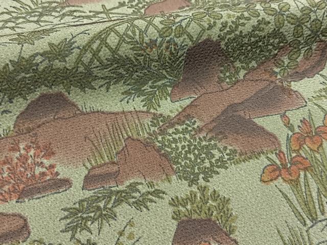 平和屋着物□上質な小紋 風景花文 正絹 逸品 BAAW2379yc