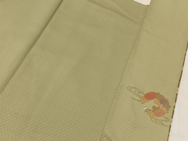 平和屋着物■上質な小紋 花唐草文 正絹 逸品 BAAW2407yc
