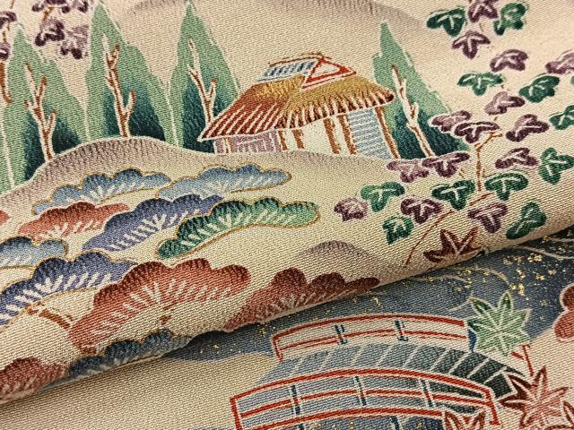 平和屋着物■豪華黒留袖 御所解風景文 金彩 正絹 逸品 BAAW2426yc
