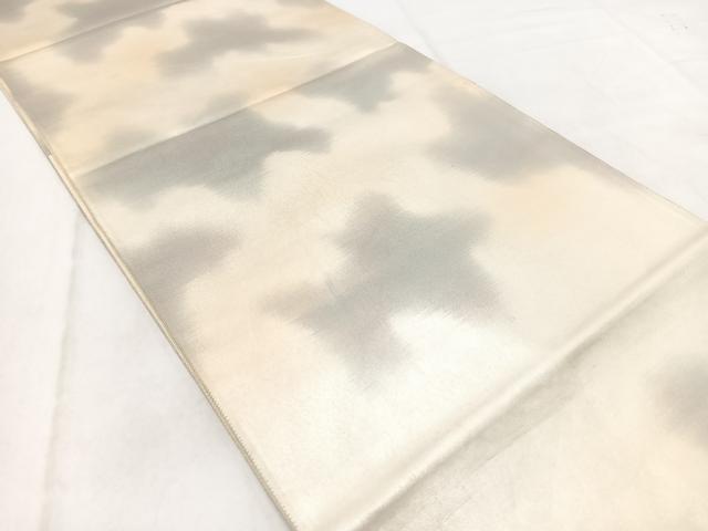 平和屋着物◎六通柄袋帯 霞文 銀糸 引箔 正絹 逸品 BAAW2448yc