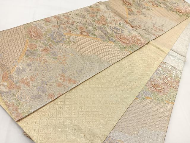 平和屋着物◎佐賀錦 六通柄袋帯 金銀糸 正絹 逸品 BAAW2463yc