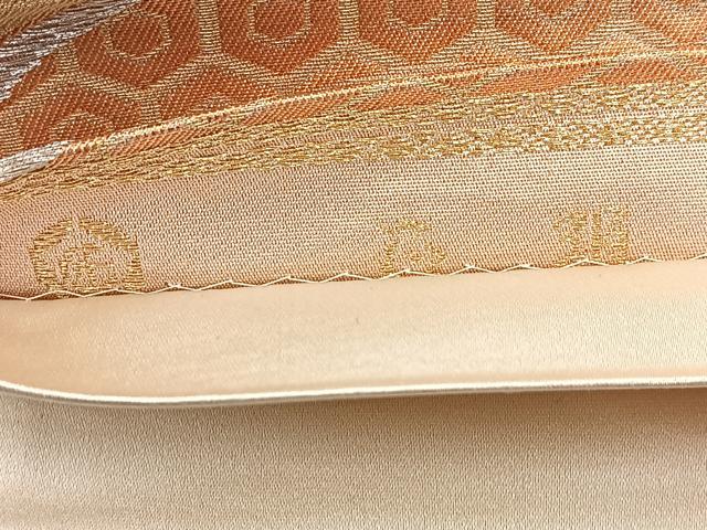 平和屋着物◎六通柄袋帯 青海波 金銀糸 引箔 正絹 逸品 BAAW2485yc