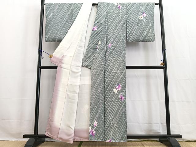 平和屋着物■上質な小紋 草花文 正絹 逸品 BAAW2519yc