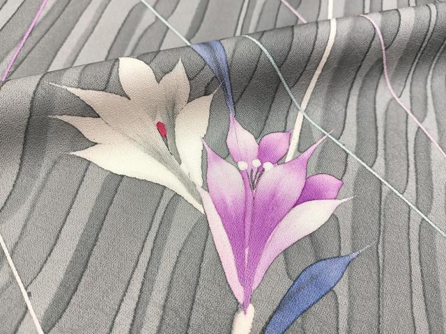 平和屋着物■上質な小紋 草花文 正絹 逸品 BAAW2519yc