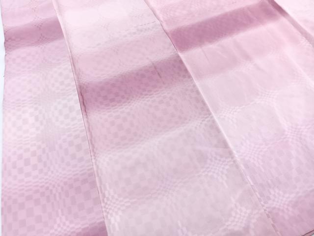 平和屋着物■上質な小紋 横段変わり市松文様 暈し染め 正絹 逸品 BAAW2523yc