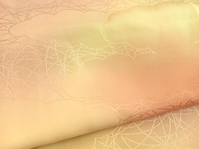 平和屋着物■上質な小紋 雲重ね芝草文 暈し染め 正絹 逸品 BAAW2545yc