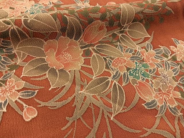 平和屋着物■上質な小紋 草花文 正絹 逸品 BAAW2573yc
