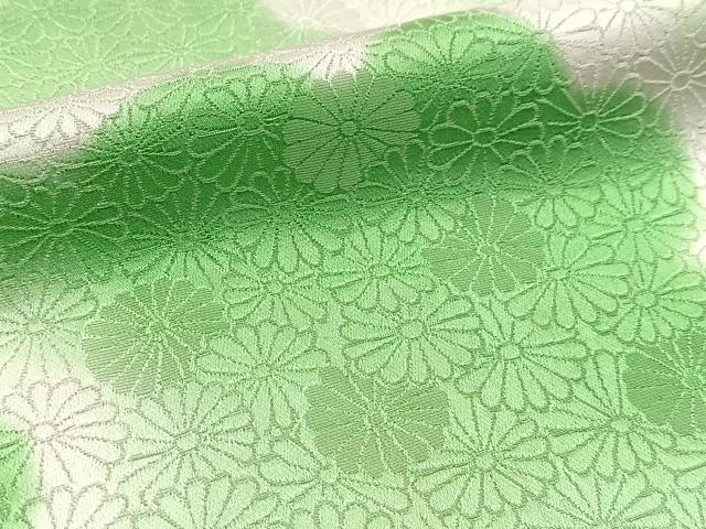 平和屋着物■訪問着 雲重ね菊花文 暈し染め 銀通し地 正絹 逸品 BAAW2574yc