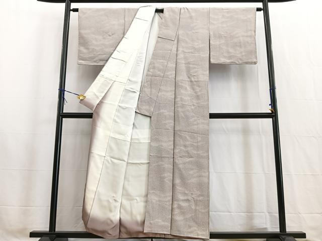 平和屋着物■伝統工芸師 服部光擴 小紋 霞文 たたき染め 正絹 逸品 BAAW2604yc