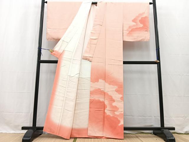 平和屋着物■訪問着 重ね雲文 暈し染め 正絹 逸品 未使用 BAAW2634yc