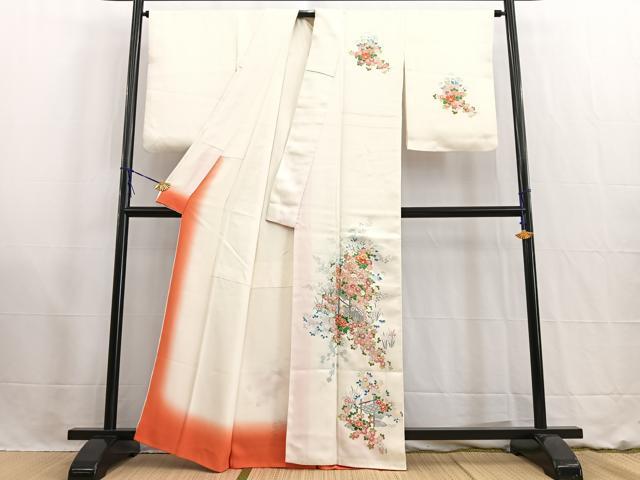 平和屋着物■訪問着 風景花文 金彩 正絹 逸品 BAAW2698yc