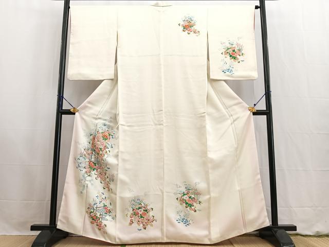 平和屋着物■訪問着 風景花文 金彩 正絹 逸品 BAAW2698yc