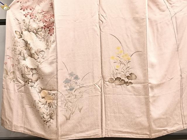 平和屋着物■訪問着 友禅 秋草文 正絹 逸品 BAAW2699yc