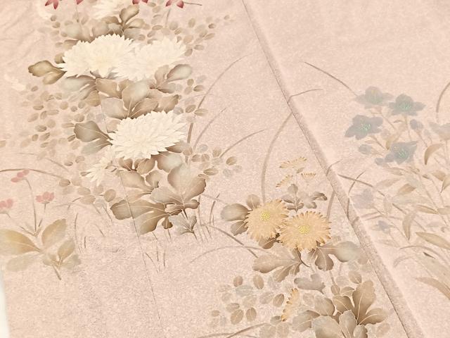 平和屋着物■訪問着 友禅 秋草文 正絹 逸品 BAAW2699yc