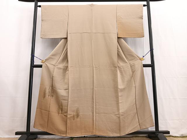 平和屋着物■訪問着 寿光織 木立 暈し染め 正絹 逸品 BAAW2706yc