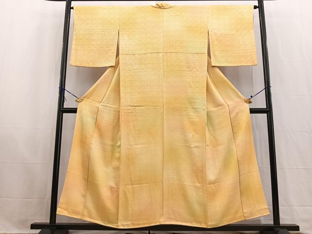 平和屋着物■上質な小紋 花青海波 暈し染め 正絹 逸品 BAAW2710yc