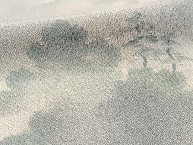 平和屋着物■訪問着 手描き 樹林文 暈し染め 正絹 逸品 BAAW2717yc