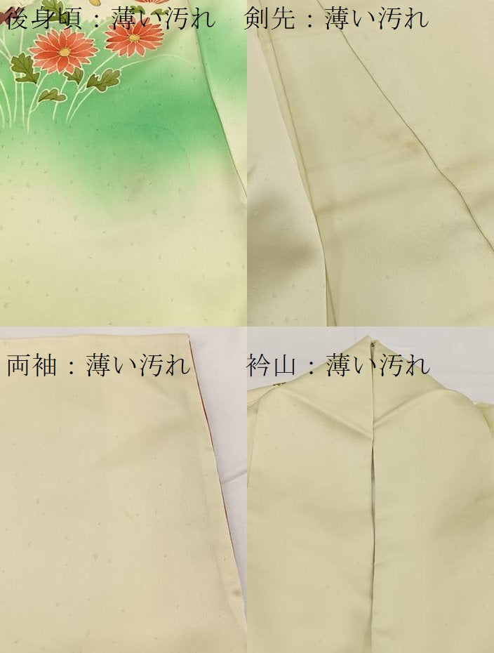 平和屋着物■訪問着 草花文 暈し染め 金彩 正絹 逸品 BAAW2720yc