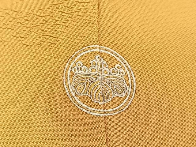 平和屋着物■上質な色無地 菱天井花地紋 山吹茶色 正絹 逸品 BAAW2737yc