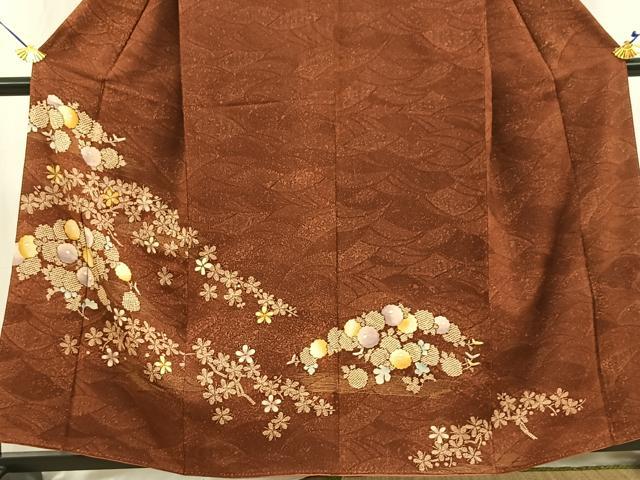 平和屋着物■訪問着 草花文 金彩 正絹 逸品 BAAW2747yc