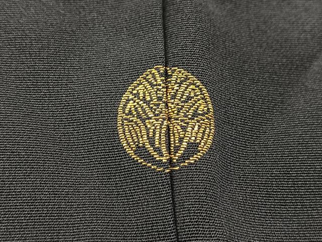 平和屋着物■訪問着 刺繍 雪輪草花文 青褐色 金彩 正絹 逸品 BAAW2806yc