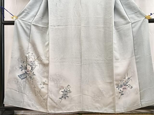 平和屋着物■訪問着 舟花文 たたき染め 正絹 逸品 BAAW2816yc