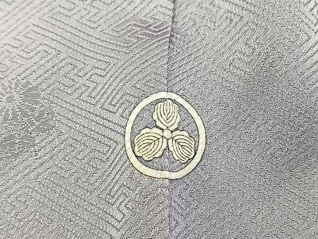 平和屋着物■上質な色無地 紗綾形花地紋 青藤色 正絹 逸品 BAAW2818yc