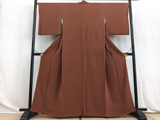平和屋着物■上質な小紋 七宝梅文 正絹 逸品 BAAW2822yc