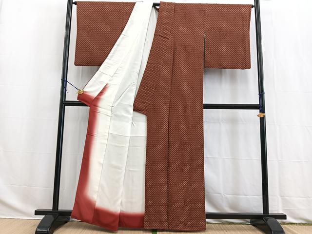 平和屋着物■上質な小紋 七宝梅文 正絹 逸品 BAAW2822yc