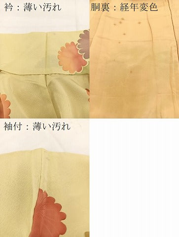 平和屋着物■上質な小紋 地紋起こし 菊花文 正絹 逸品 BAAW2834yc