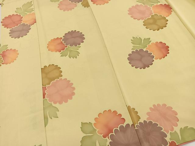 平和屋着物■上質な小紋 地紋起こし 菊花文 正絹 逸品 BAAW2834yc