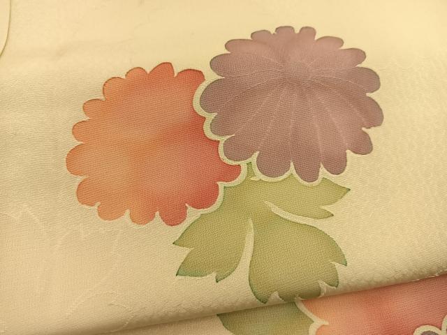平和屋着物■上質な小紋 地紋起こし 菊花文 正絹 逸品 BAAW2834yc