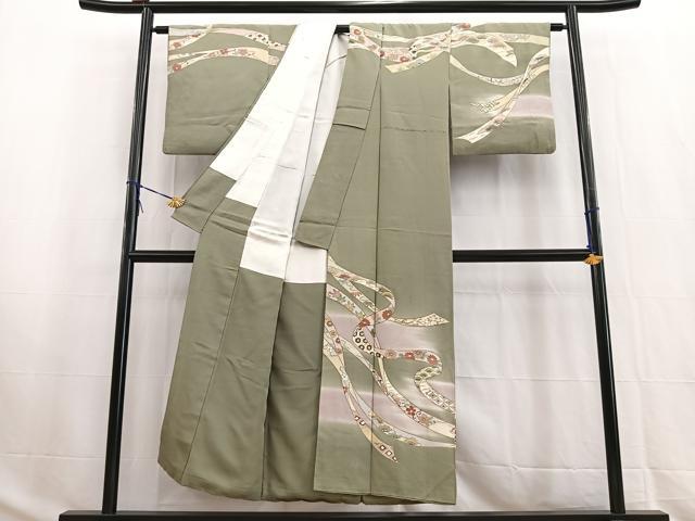 平和屋着物■訪問着 鬘帯花文 暈し染め 金彩 正絹 逸品 BAAW2835yc
