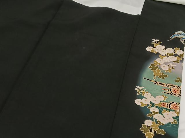 平和屋着物■豪華黒留袖 作家物 平安人物文 暈し染め 金彩 正絹 逸品 BAAW2851yc