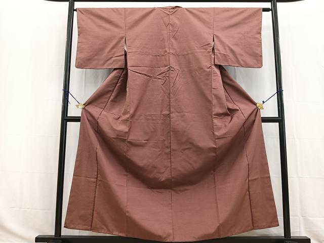 平和屋着物■上質な紬 蘇芳香色 正絹 逸品 BAAW2864yc