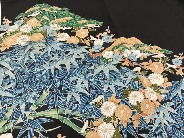 平和屋着物■豪華黒留袖 作家物 松竹梅 金彩 正絹 逸品 BAAW2876yc