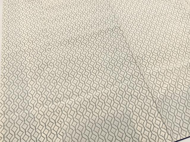 平和屋着物■上質な紬 ミューズ染色集 欧承 七宝文 反端付き 正絹 逸品 未使用 BAAW2892yc