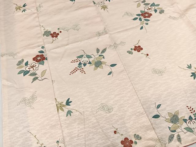 平和屋着物■上質な小紋 吉祥花文 金彩 正絹 逸品 BAAW2903yc
