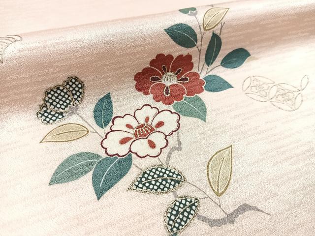 平和屋着物■上質な小紋 吉祥花文 金彩 正絹 逸品 BAAW2903yc