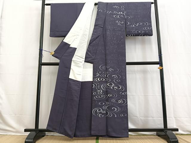 平和屋着物■訪問着 刺繍 流水文 銀彩 正絹 逸品 BAAW2930yc