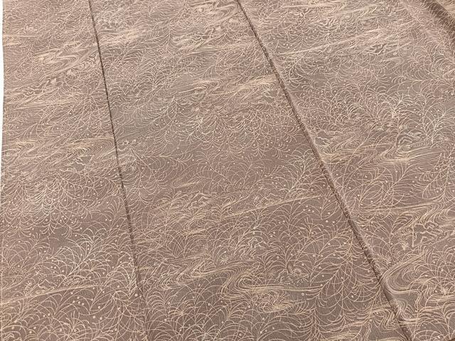 平和屋着物■上質な小紋 流水草葉文 正絹 逸品 未使用 BAAW2932yc
