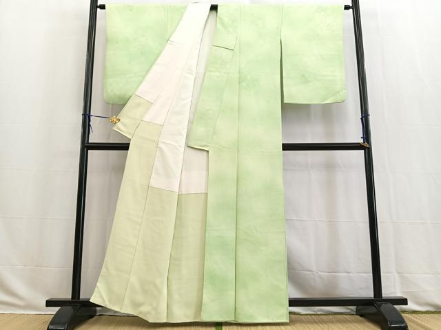 平和屋着物■上質な小紋 舞花文 暈し染め 正絹 逸品 BAAW293yc