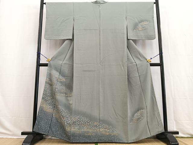 平和屋着物■訪問着 浜松文 暈し染め 金彩 正絹 逸品 BAAW2936yc