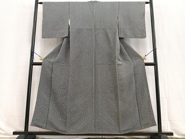 平和屋着物■上質な小紋 成り物 鬼しぼ縮緬 正絹 逸品 BAAW2937yc