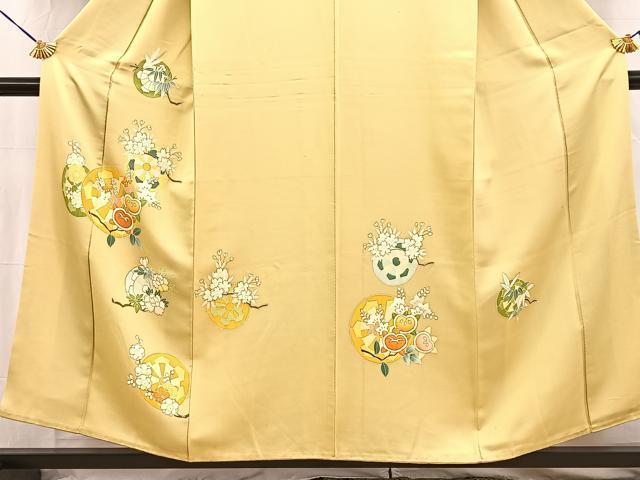 平和屋着物■訪問着 片輪車花文 金彩 正絹 逸品 BAAW2954yc