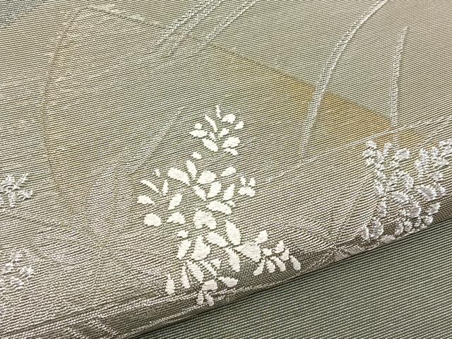 平和屋着物*夏物 太鼓柄袋帯 唐織 秋草文 金銀糸 正絹 逸品 BAAW2961yc