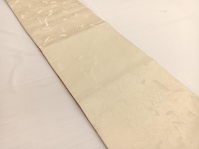 平和屋着物◎両面 全通柄袋帯 三十六歌仙 金糸 正絹 逸品 BAAW3067hv