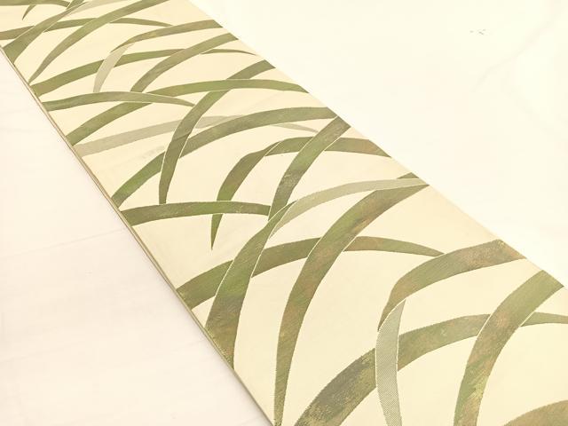 平和屋着物◎六通柄袋帯 草葉文 金糸 正絹 逸品 BAAW3092hv